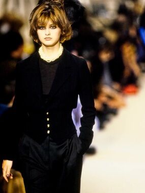 Vintage Chanel Boutique Black Jacket Blazer CC Buttons 1994 Made in France